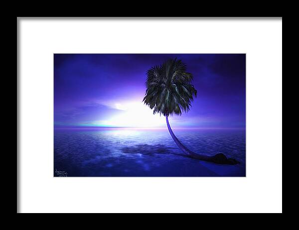 Palm Framed Print featuring the digital art Lonely Pine by Monroe Snook