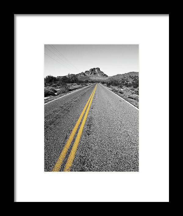 Arizona Framed Print featuring the photograph Lonely Road by Steven Myers