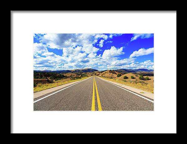 Gila National Forest Framed Print featuring the photograph Lonely New Mexico Highway by Raul Rodriguez