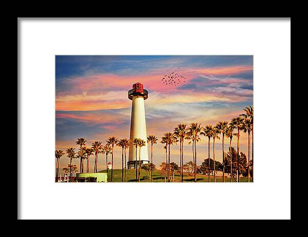 Parker's Lighthouse Framed Print featuring the photograph Long Beach Harbor Lighthouse by Lynn Bauer