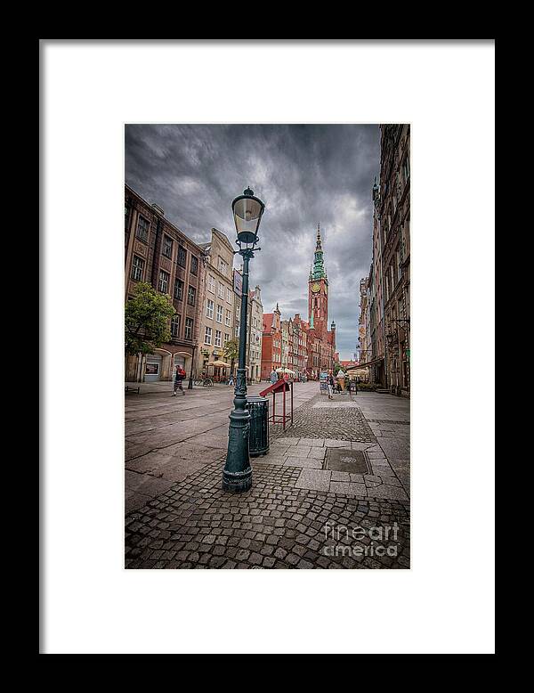 City Framed Print featuring the photograph Long Market Street in Gdansk by Mariusz Talarek