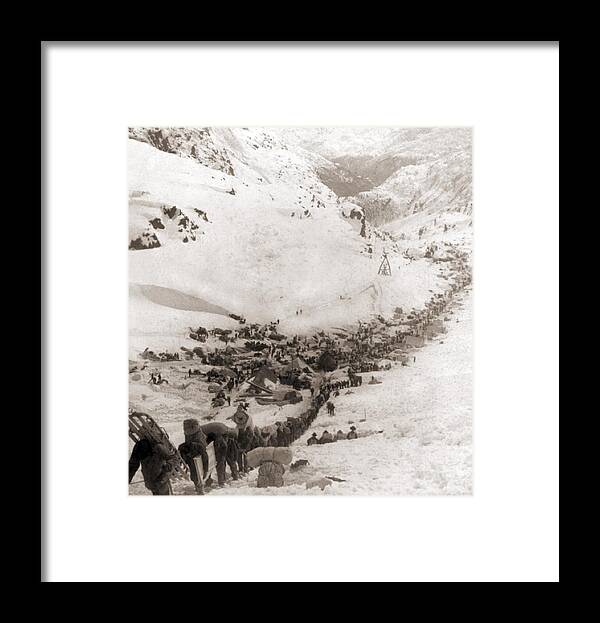 History Framed Print featuring the photograph Long Ribbon Of Miners Bound by Everett