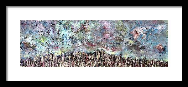 Landsape Framed Print featuring the painting Long View by Dennis Ellman