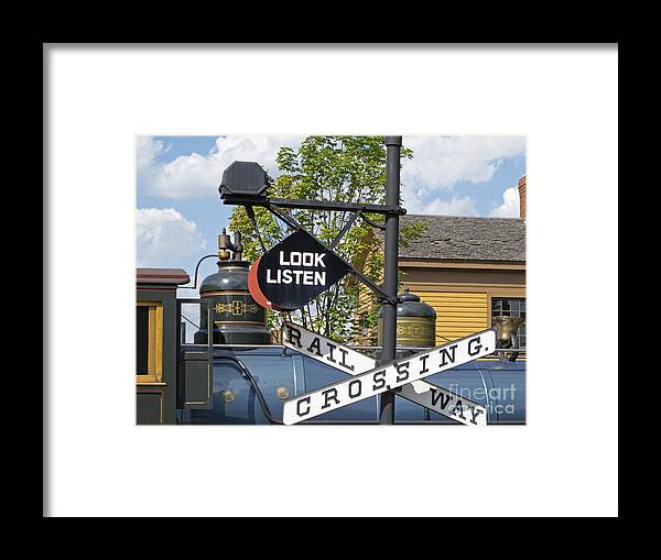 Train Framed Print featuring the photograph Look and Listen by Ann Horn