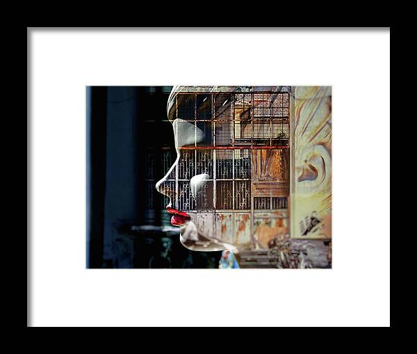 Building Framed Print featuring the photograph Looking at the old building by Gabi Hampe