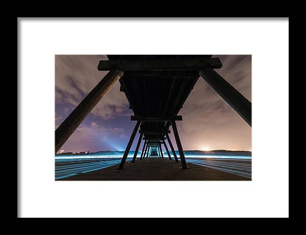 New Jersey Framed Print featuring the photograph Looking Back Boardwalk by Kristopher Schoenleber