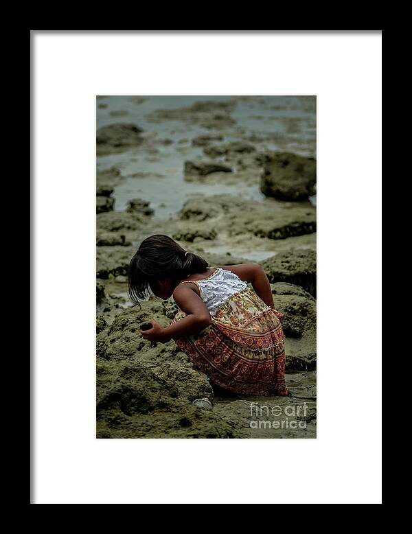 Michelle Meenawong Framed Print featuring the photograph Looking For Some Crabs by Michelle Meenawong