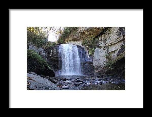 Waterfall Framed Print featuring the photograph Looking Glass Falls by Allen Nice-Webb