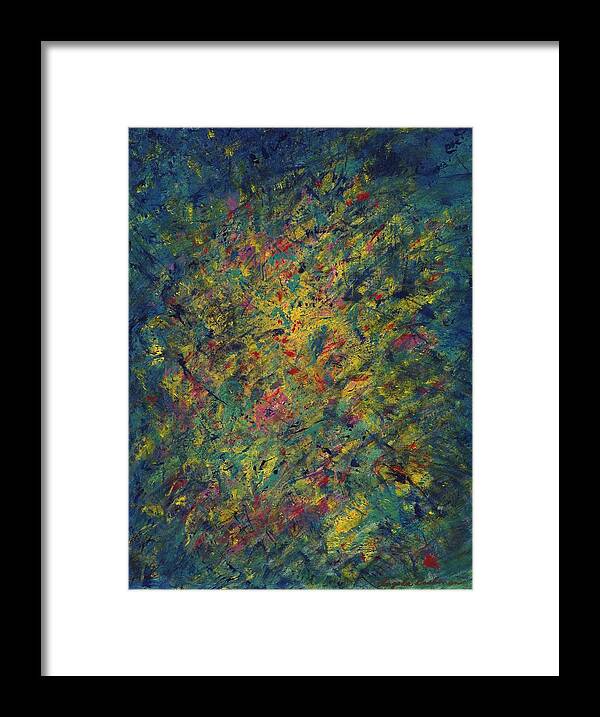 Abstract Expression Framed Print featuring the painting Looking into the Soul by Angela Bushman