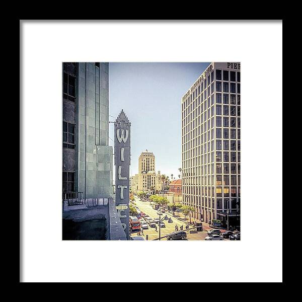 Signgeeks Framed Print featuring the photograph Looking Out At The Great Wiltern by Alexis Fleisig