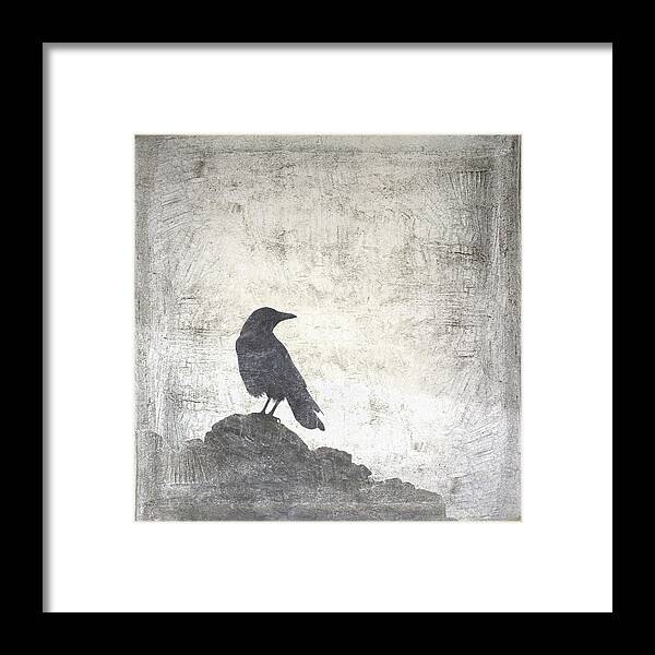 Crow Framed Print featuring the photograph Looking Seaward by Carol Leigh
