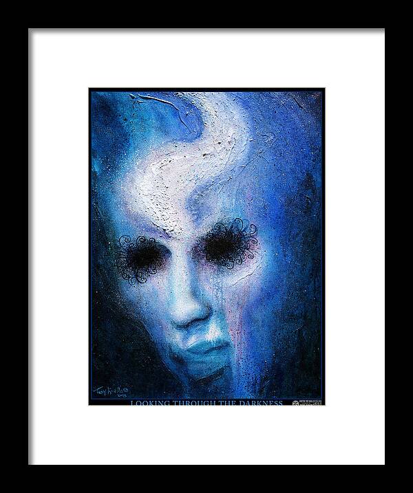Tony Koehl Framed Print featuring the painting Looking Through The Darkness by Tony Koehl