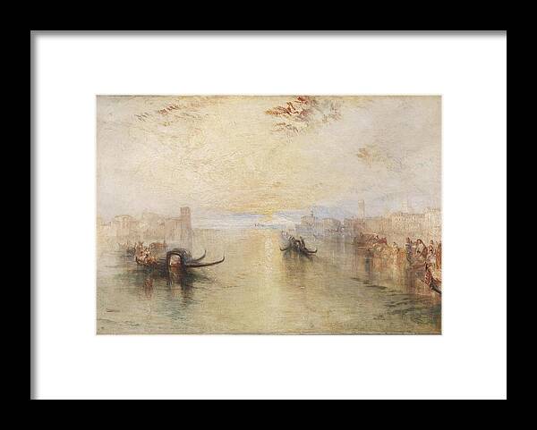 Joseph Mallord William Turner 1775�1851  St Benedetto Framed Print featuring the painting Looking towards Fusina by Joseph Mallord