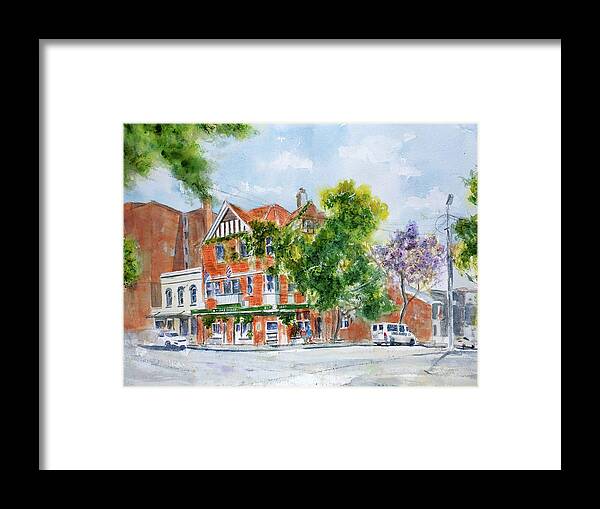 Lord Dudley Framed Print featuring the painting Lord Dudley Hotel by Debbie Lewis