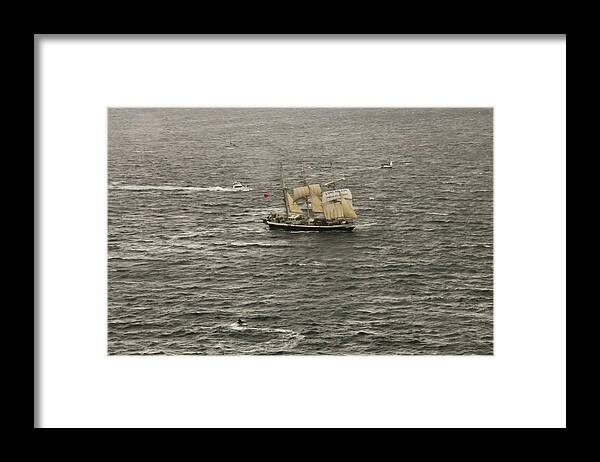 Lord Nelson Framed Print featuring the photograph Lord Nelson Enters Sydney Harbour by Miroslava Jurcik