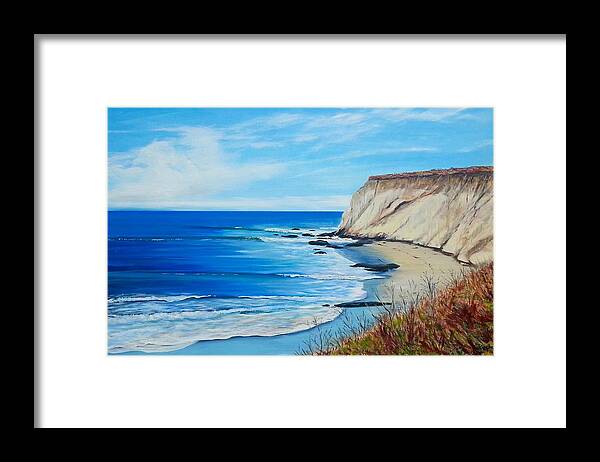 Lorraine Beach Framed Print featuring the painting Lorraine's backside by Jeffrey Campbell