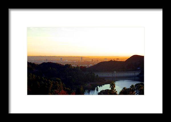 Los Angeles Sunset Framed Print featuring the photograph Los Angeles 2 by Jera Sky