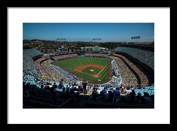 La Dodgers Framed Print featuring the photograph Los Angeles Dodgers Dodgers Stadium Baseball 2043 by David Haskett II