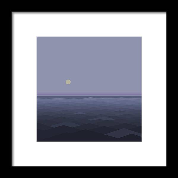 Lost At Sea Framed Print featuring the digital art Lost at Sea - Square by Val Arie