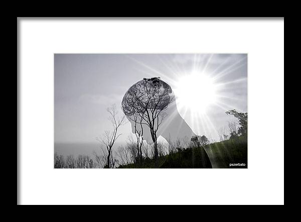 Connection Framed Print featuring the digital art Lost Connection With Nature by Paulo Zerbato