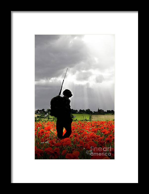 Soldier Framed Print featuring the digital art Lost Soldier by Airpower Art