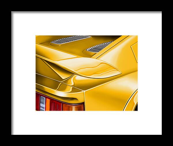 Lotus Framed Print featuring the digital art Lotus Esprit Detail by David Kyte