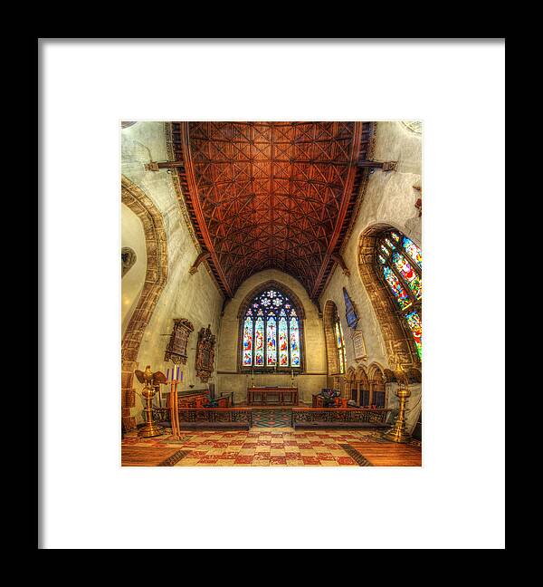 Yhun Suarez Framed Print featuring the photograph Loughborough Church - Altar Vertorama by Yhun Suarez