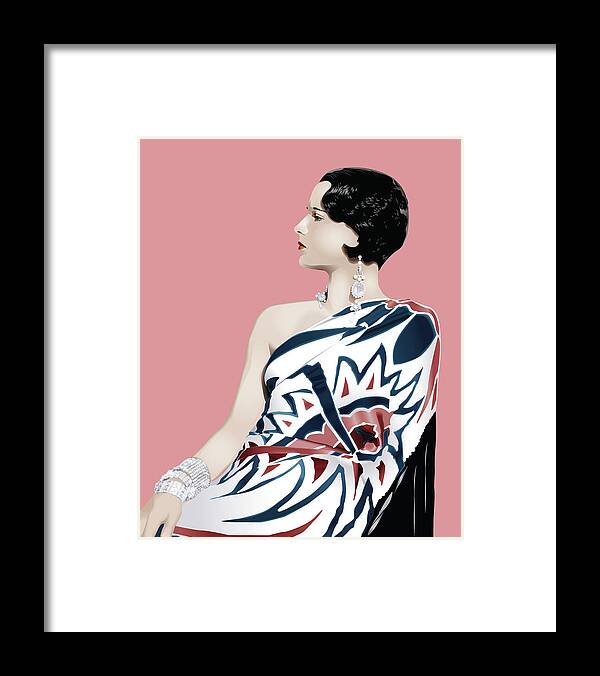 Louise Brooks Framed Print featuring the digital art Louise Brooks in Hollywood by Louise Brooks