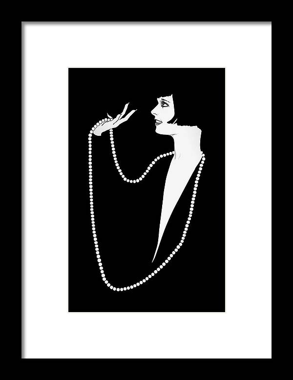 Louise Brooks Official Framed Print featuring the digital art Louise Brooks by Louise Brooks
