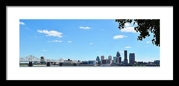 Louisville Framed Print featuring the photograph Louisville Waterfront Panoramic by Stacie Siemsen
