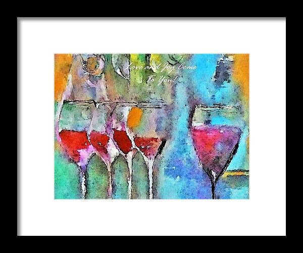 Celebration Framed Print featuring the painting Love And Joy Come To You by Lisa Kaiser