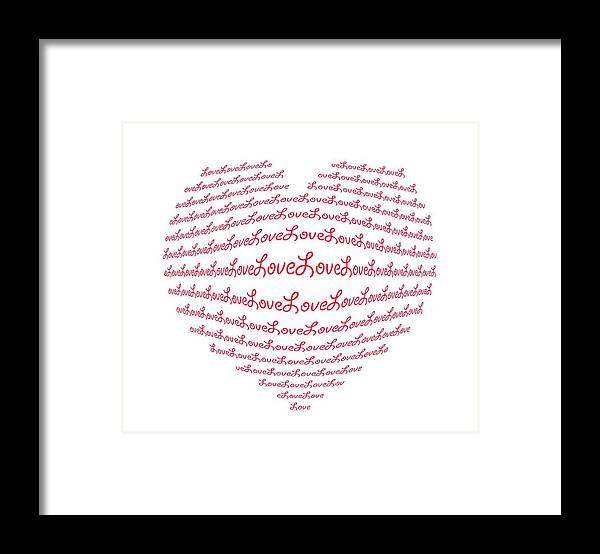 Love Framed Print featuring the digital art Love Boom by Scott Carruthers