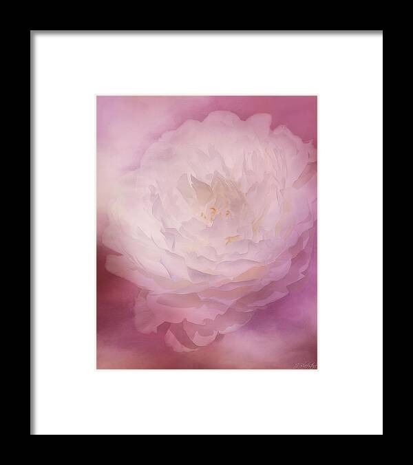 Love Comes Softly Framed Print featuring the painting Love Comes Softly - Flower Art by Jordan Blackstone