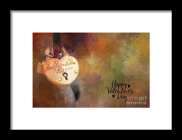 Love Lock Framed Print featuring the photograph Love Lock by Eva Lechner