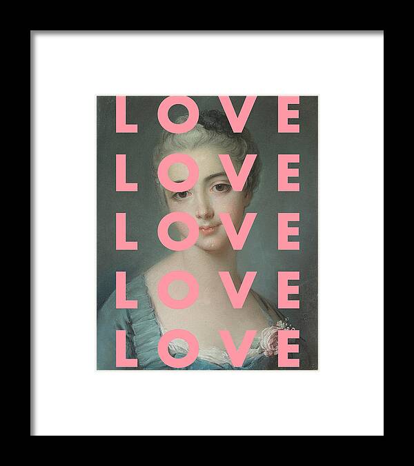 Love Print Framed Print featuring the digital art LOVE LOVE LOVE Print by Georgia Clare