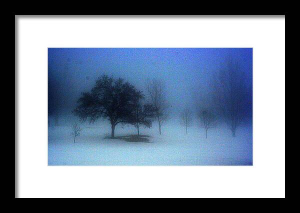 Landscape Framed Print featuring the photograph Love me in the mist by Julie Lueders 