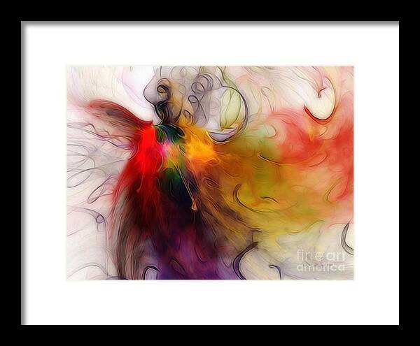 Abstract Framed Print featuring the digital art Love of Liberty by Karin Kuhlmann