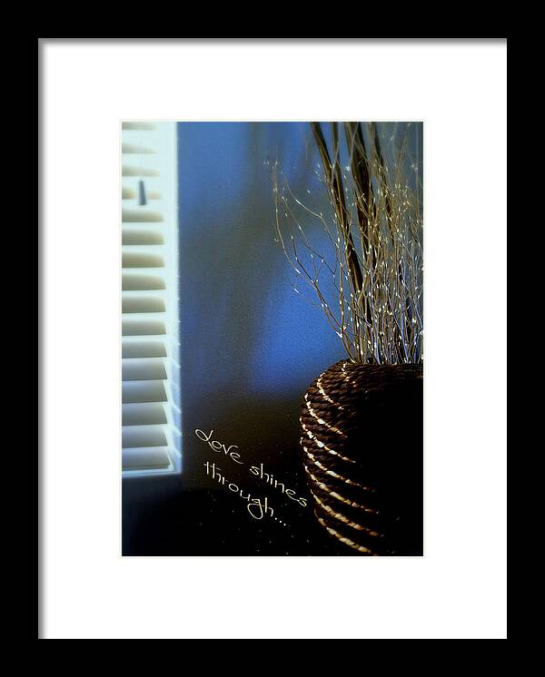 Still Life Framed Print featuring the photograph Love Shines Through by Holly Kempe