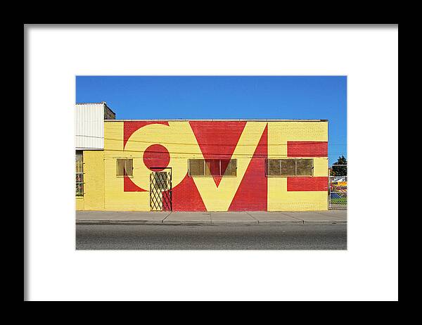Detroit Framed Print featuring the photograph LOVE Store Front by David Kyte