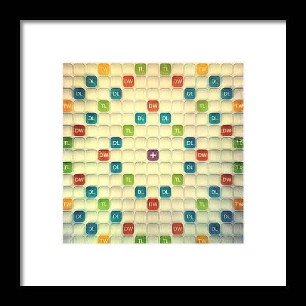 Games Framed Print featuring the photograph Love This Game😊 #scrabble #games by Joan McCool