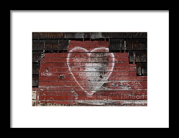 Heart Framed Print featuring the photograph Love Weathers All by Barbara McMahon
