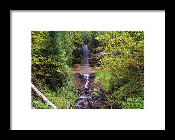 Lovely Munising Falls Framed Print featuring the photograph Lovely Munising Falls 2 by Rachel Cohen