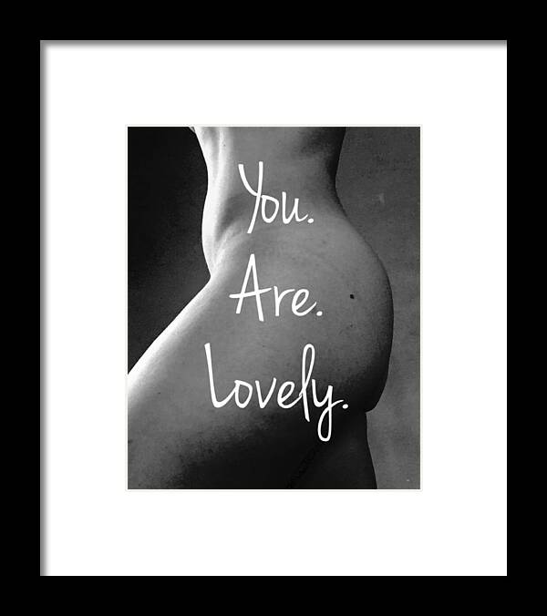 Nude Framed Print featuring the photograph Lovely. by Sara Young