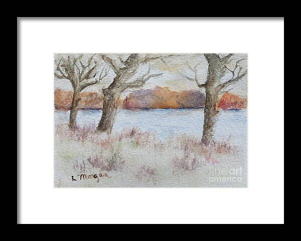 Love Framed Print featuring the painting Lovers' Lake by Laurie Morgan