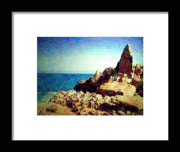 Lovers-point Framed Print featuring the photograph Lovers Point Impressions by Joyce Dickens