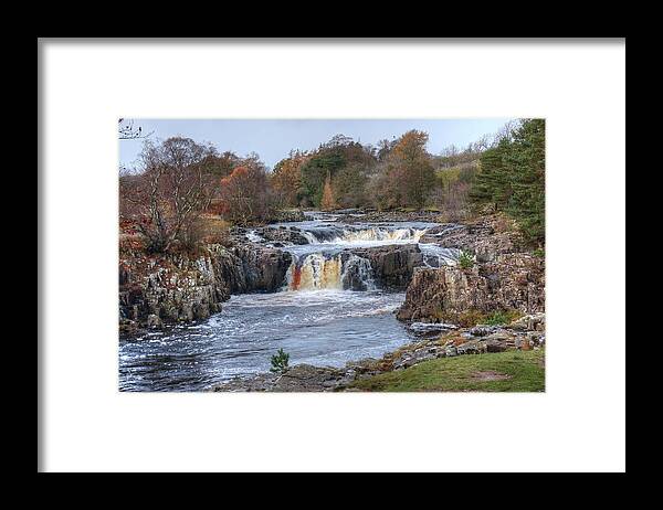 Low Framed Print featuring the photograph Low Force Waterfall in Teesdale by Jeff Townsend