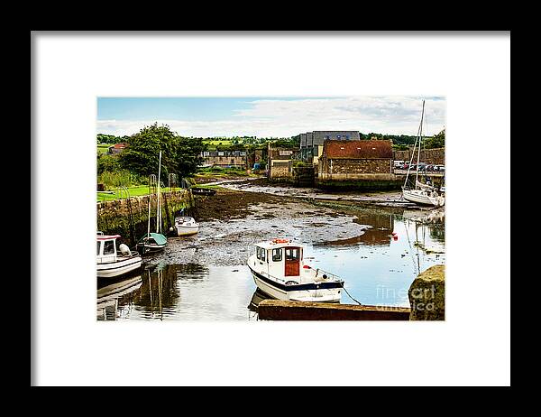 Boats Framed Print featuring the photograph Low Tide by Mary Jane Armstrong