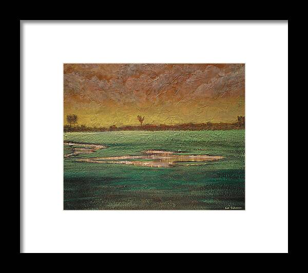 Landscapes Framed Print featuring the painting Lowcountry by Herb Dickinson