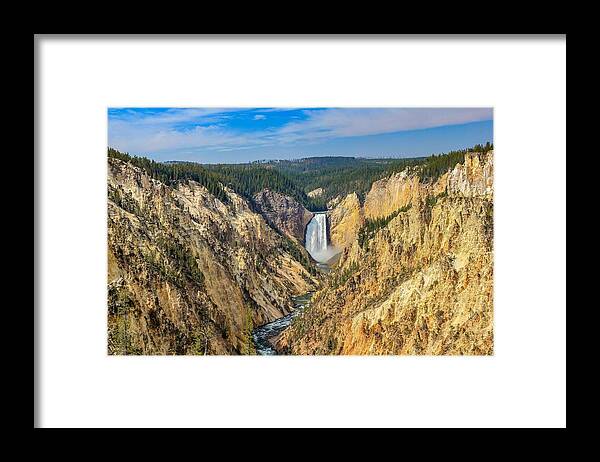 Waterfall Framed Print featuring the photograph Lower Falls Grand Canyon of Yellowstone by Kevin Craft