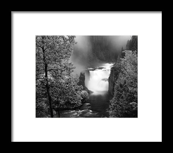 Idaho Scenics Framed Print featuring the photograph Lower Mesa Falls #1 by Leland D Howard